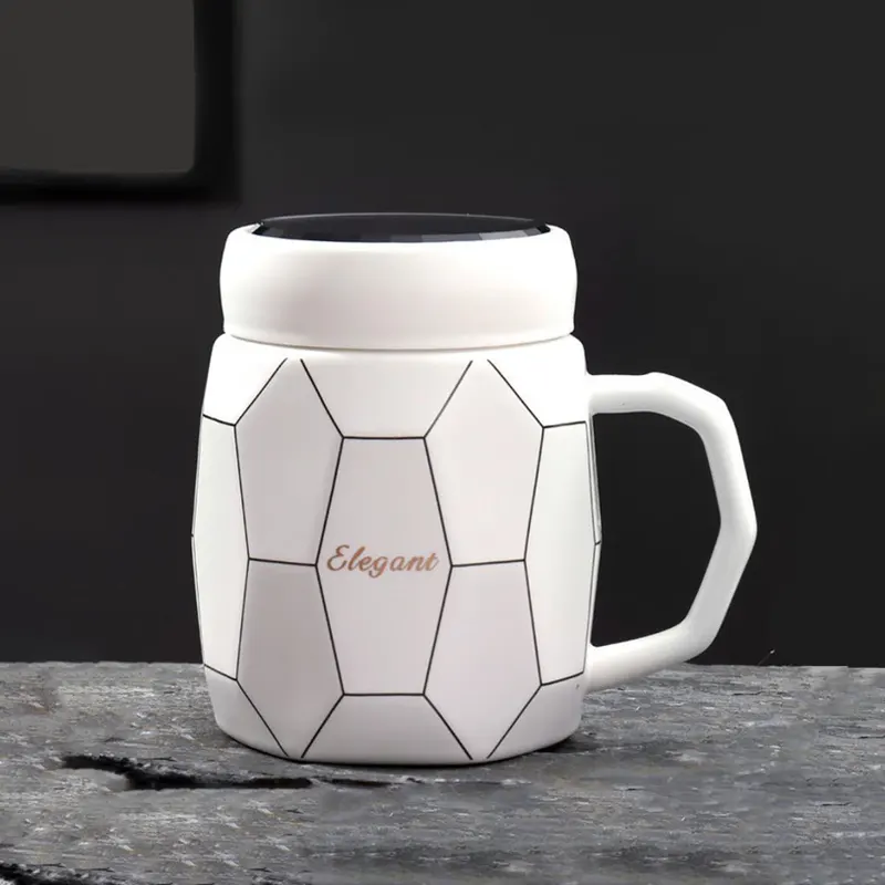 Chinese Pottery Luxury Mug Creative Arts Coffee Cup (White)